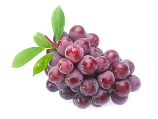 Fototapeta premium red grape isolated on white