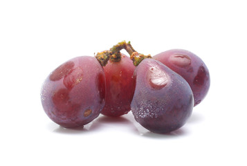 red grape  isolated on white
