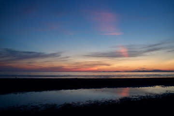 Into the beautiful sea at sunset