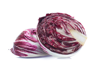 Fototapeta premium Radicchio, red salad isolated on white background