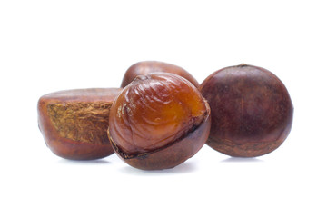 Chestnuts  isolated on white background