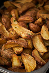 barbecue, baked potatoes. street food