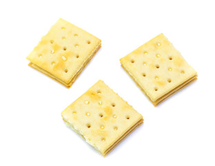 sandwich crackers isolated on white