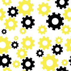 color pattern with gears and pinions vector illustration
