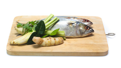 Fresh mackerel isolated on white background