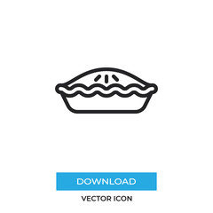 Pie vector icon, simple sign for web site and mobile app.