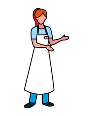 Isolated seller woman vector design
