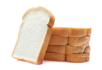 Fototapeta na wymiar sliced bread isolated on white background