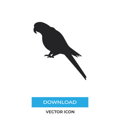 Scarlet macaw vector icon, simple sign for web site and mobile app.