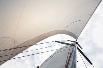 Fototapeta premium Sailing boat sails background