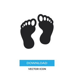 Footprint vector icon, simple sign for web site and mobile app.