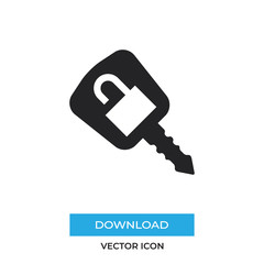 Car alarm key vector icon, simple sign for web site and mobile app.