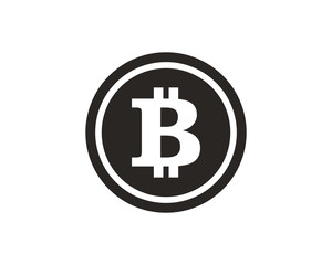 Bitcoin icon symbol vector
