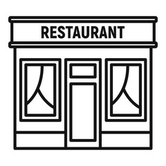 Restaurant icon. Outline restaurant vector icon for web design isolated on white background