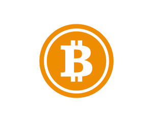 Bitcoin icon symbol vector