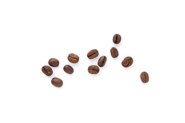 Naklejka premium Coffee beans. Isolated on a white background.