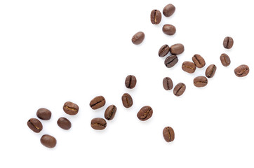 Coffee beans. Isolated on a white background.