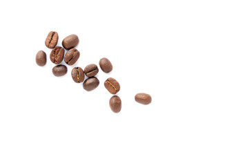 Coffee beans. Isolated on a white background.