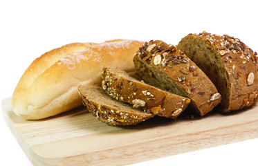 Bread isolated on white background