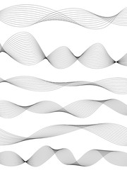 Abstract wave element isolated on white background.