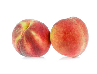 Peach with isolated on white background