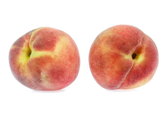 Peach with isolated on white background