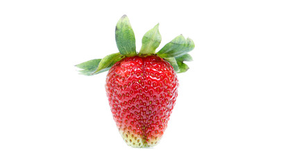 strawberries over white background