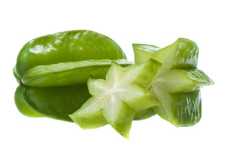 star fruit - carambola isolated on white background (starfruit)