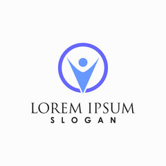 people vector logo design 