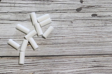 Filters for folding cigarettes self close shot on a light background
