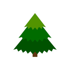 Christmas Tree new year winter flat vector icon