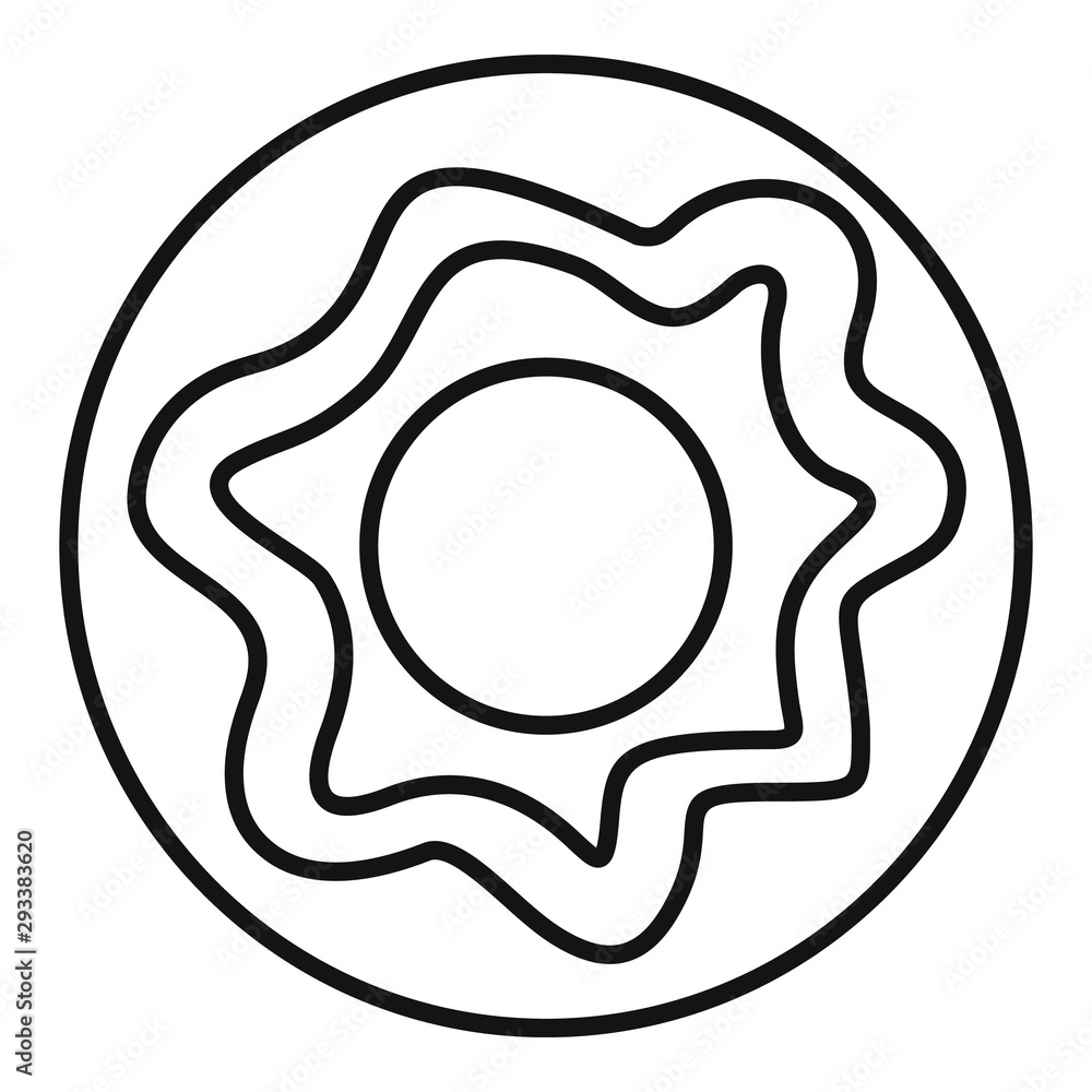 Poster chocolate donut icon. outline chocolate donut vector icon for web design isolated on white backgroun
