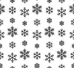 Naklejka na ściany i meble Snowflake winter snow line seamless pattern vector