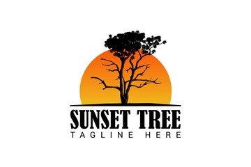 dry tree logo template