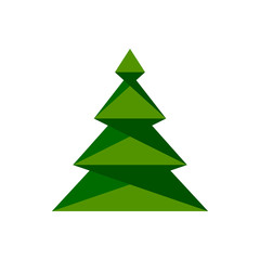 Fototapeta premium Christmas Tree new year winter flat vector icon