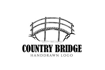 traditional bridge logo template