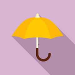 Waterproof umbrella icon. Flat illustration of waterproof umbrella vector icon for web design