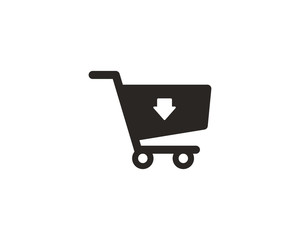 Trolley shopping cart icon symbol vector