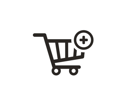 Trolley shopping cart icon symbol vector