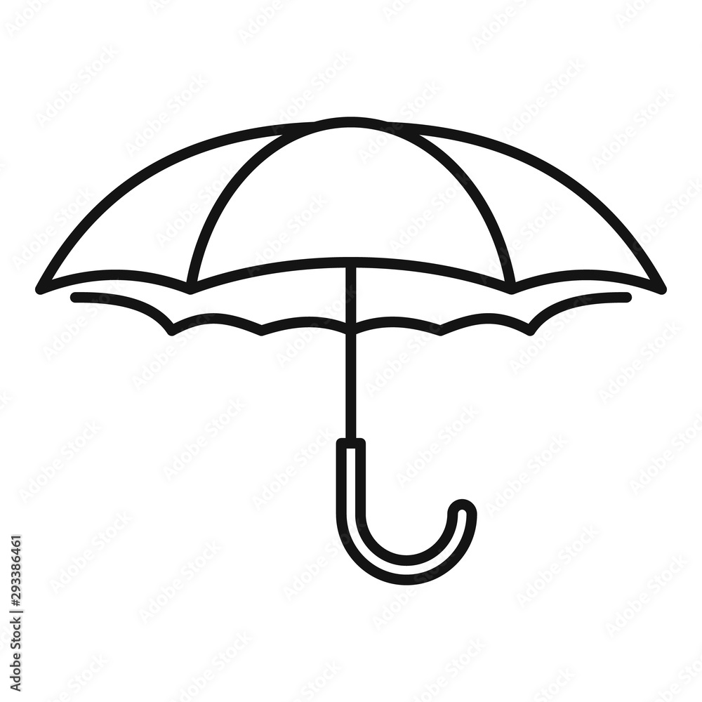 Poster man umbrella icon. outline man umbrella vector icon for web design isolated on white background