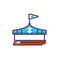 sun tent on white background