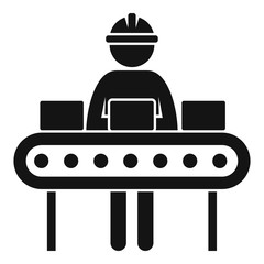 Labor assembly line icon. Simple illustration of labor assembly line vector icon for web design isolated on white background