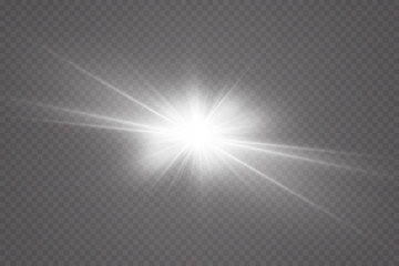 Vector transparent sunlight special lens flare light effect.