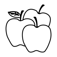 Isolated apples fruit vector design