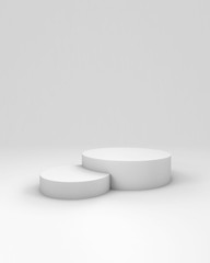 white,stage,3d,circle,box