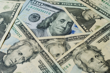 Business background, US currency, economic surveillance