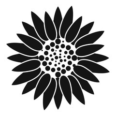 Sunflower plant icon. Simple illustration of sunflower plant vector icon for web design isolated on white background