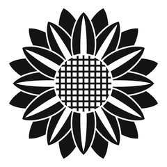 Summer sunflower icon. Simple illustration of summer sunflower vector icon for web design isolated on white background