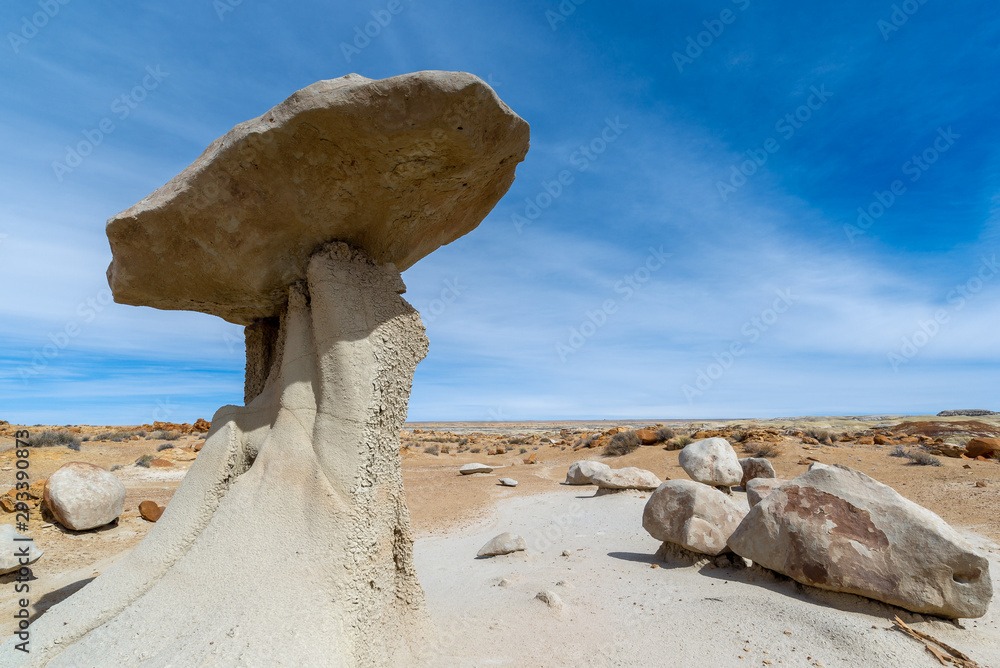 Wall mural bisti/de-na-zin wilderness area, new mexico, usa