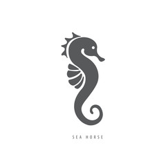 Seahorse flat vector icon 